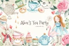 Hoja de Elementos Alice's Tea Party