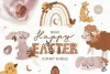 Hoja de Elementos Boho Happy Easter