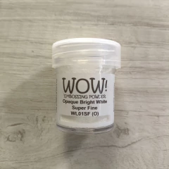 Polvos de embossing WOW Opaque Bright White Super Fine (Blanco) en internet