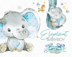 Hoja de Elementos Elephant Baby Boy