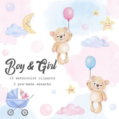 Hoja de Elementos Baby Boy & Girl