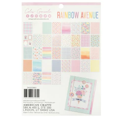 Pad Papeles 6x8" Rainbow Avenue con Foil Celes Gonzalo - Scrapear