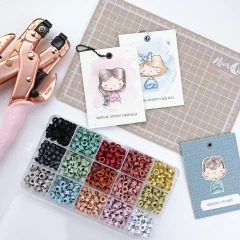 Ojalillos/Eyelets Gruesos x10 Melocotón Alúa Cid - Scrapear