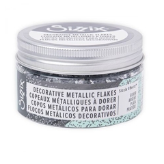 Flocos Metálicos Decorativos Sizzix 100ml Silver