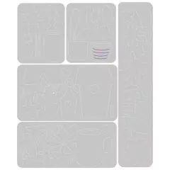 Set con 5 Troqueles Sizzix Thinlits Dies By Jessica Scott Floral Garden - comprar online