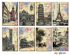 Mini Pad Papeles 7 x 10,8 cm Decorer My Places - Scrapear