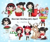 Hoja de Elementos Black Hair Christmas Girls