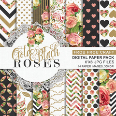 Colección Gold & Black Roses