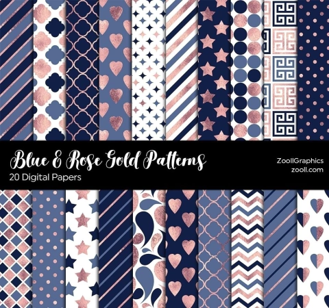 Colección Blue & Rose Gold