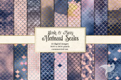 Colección Blush & Navy Mermaid Scales