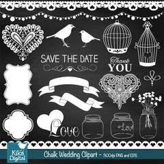Hoja de Elementos Chalk Wedding