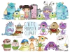 Hoja de Elementos Cute Monster Inc