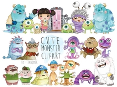 Hoja de Elementos Cute Monster Inc