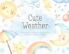 Hoja de Elementos Cute Weather (Clima)