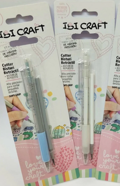 Cutter/Bisturí Ergonómico Retráctil + 1 Bisturí de Repuesto IBI Craft en internet