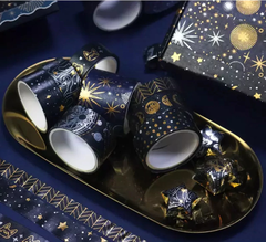 Set 9 Washis Tape Dark Night con Foil - Scrapear
