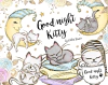 Hoja de Elementos Good Night Kitty (Gatos)