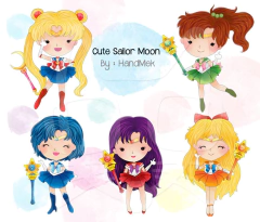Hoja de Elementos Cute Sailor Moon