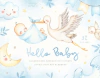 Hoja de Elementos Hello Baby (Nene)