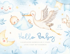 Hoja de Elementos Hello Baby (Nene)