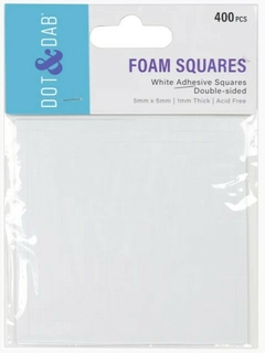 Cuadraditos de foam 1 mm adhesivos doble cara 5x5 mm 400 pcs Dot & Dab - comprar online