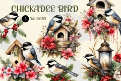 Hoja de Elementos Chickadee bird
