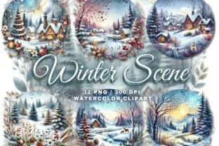 Hoja de Elementos Winter Scene