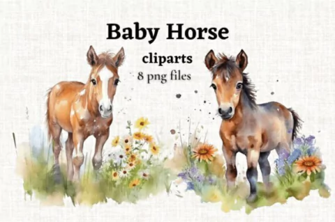 Hoja de Elementos Baby Horse