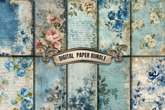 Colección Vintage Blue Flowers