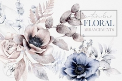 Hoja de Elementos Floral Arrangements (Watercolor)