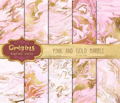 Colección Pink and Gold Marble