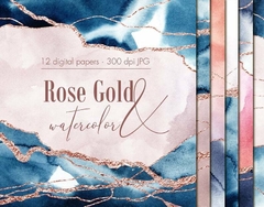 Colección Rose & Gold Watercolor