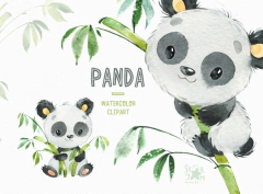Hojas de Elementos Panda Family - comprar online