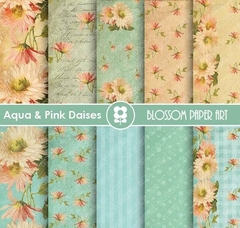 Colección Aqua & Pink Daises