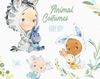 Hoja de Elementos Animal Costumes Baby Boy