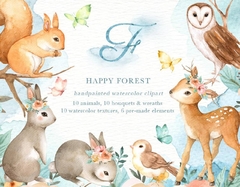 Hoja de Elementos Happy Forest