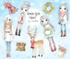 Hoja de Elementos Winter Girls