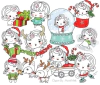 Hoja de Elementos Christmas Unicorns