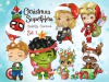 Hoja de Elementos Christmas Superhero Set 1