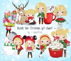 Hoja de Elementos Blond Hair Christmas Girl