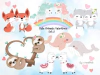Hoja de Elementos Cute Animals Valentines Set 2