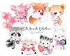 Hoja de Elementos Cute Animals Valentines