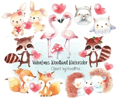 Hoja de Elementos Valentines Woodland