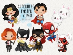 Hoja de Elementos Superhero Easter