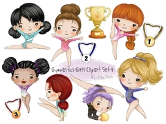 Hoja de Elementos Gymnastics Girls Set 1