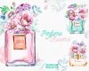 Hoja de Elementos Perfume and Flowers