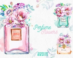 Hoja de Elementos Perfume and Flowers