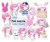 Hoja de Elementos Pink Unicorn Easter