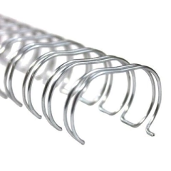 Espiral Doble Alambre 2:1 19mm 3/4" Color Plata x2 Unidades