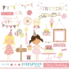 Hoja de Elementos Girly Birthday
